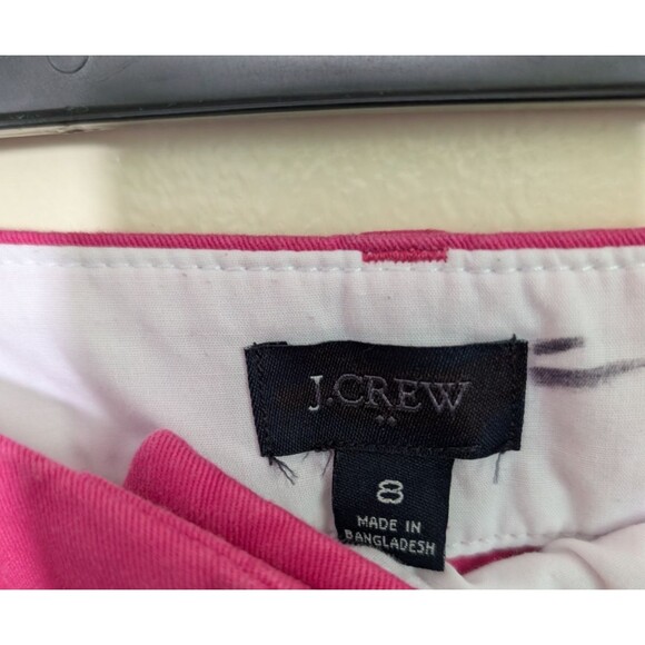 J. Crew Women Short 3.5" Solid Chino Pink Mid Rise Size 8 - Picture 9 of 10